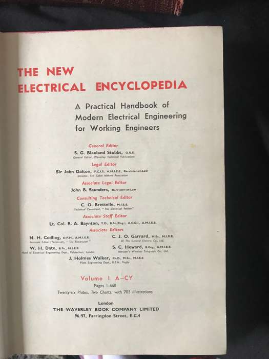 The New Electrical Encyclopedia volume 1-4 by Waverley