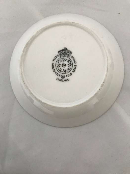 Vtg Pin Ring Dish Royal Worcester Fine Bone China Floral Trinket England 1951