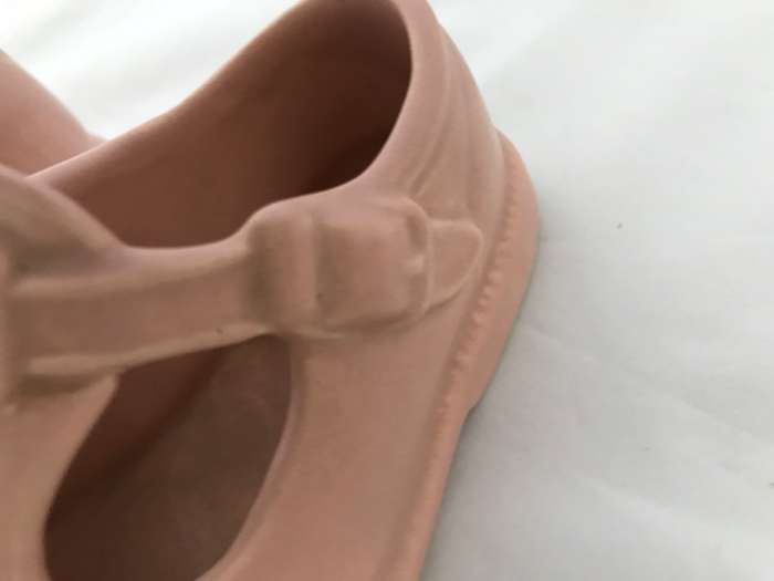 Miniature Pair of Pink Bisque Shoes Doll House Collectibles