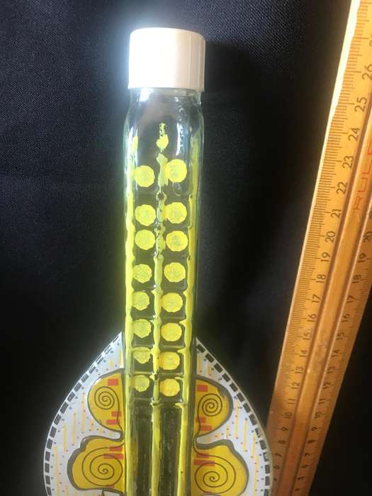 1969 Bouzouki Greek Mandolin Decanter 12" Glass Bottle