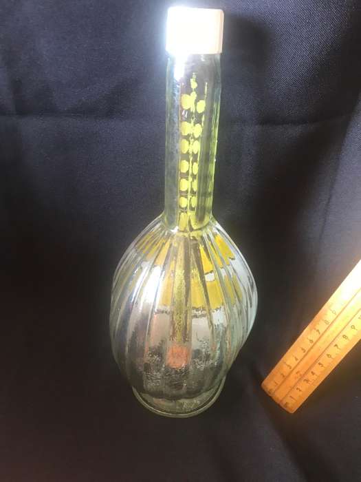 1969 Bouzouki Greek Mandolin Decanter 12" Glass Bottle