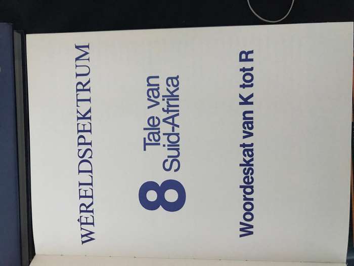 Wereldspektrum 8 Tale van Suid-Afrika Woordeskat 1, 2 en 3