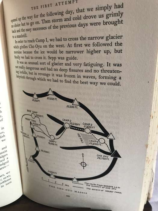 Cho Oyu by Herbert Tichy 1957  36 plates inside Actual Climb of Mountain Experience Documented