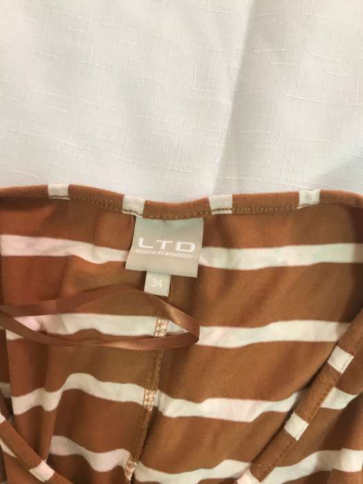 Brown stripe dress size 34 Truworth