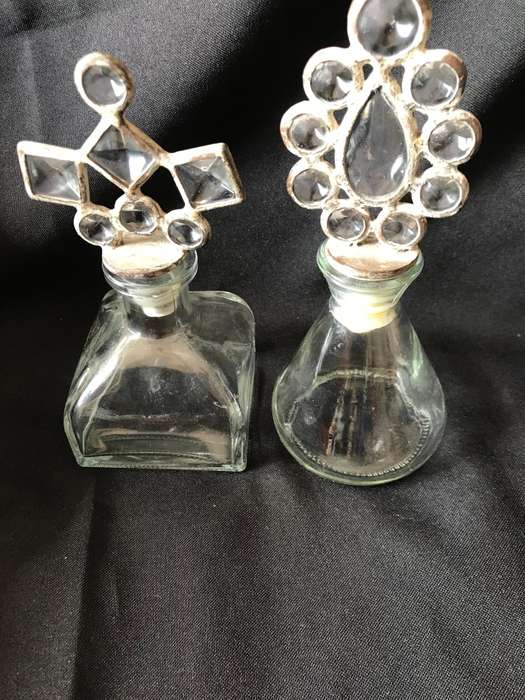 Clear glass bottles with Decorative Collectable props