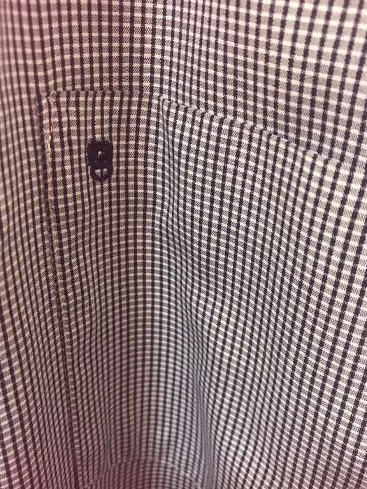 Giovani Nero Shirt Mens Long Sleeve Check Black size 50