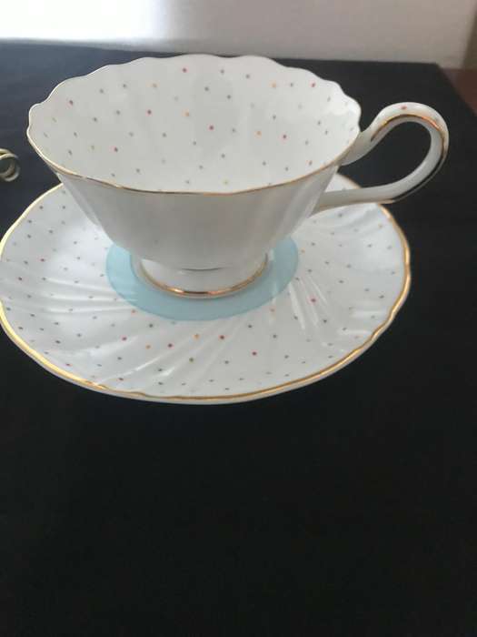William James cup and saucer with Decorative Porcelain Tile Coaster Featuring Dog Portrait,