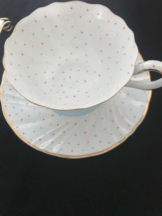 William James cup and saucer with Decorative Porcelain Tile Coaster Featuring Dog Portrait,