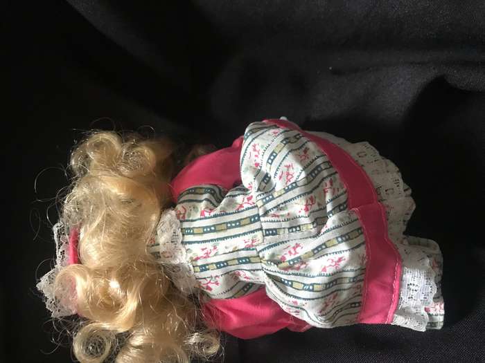 Porcelain doll blonde hair small