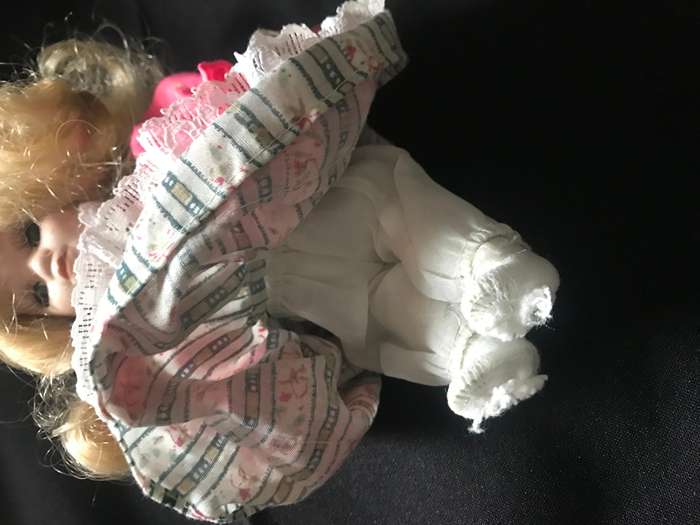 Porcelain doll blonde hair small
