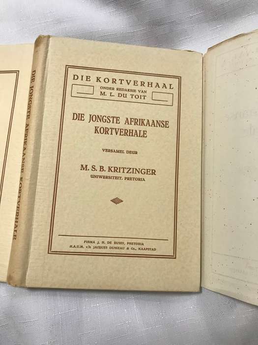 Die Jongste Afrikaanse Kortverhale Kritzinger, M. S. B. Published by J. H. de Bussy, 1932
