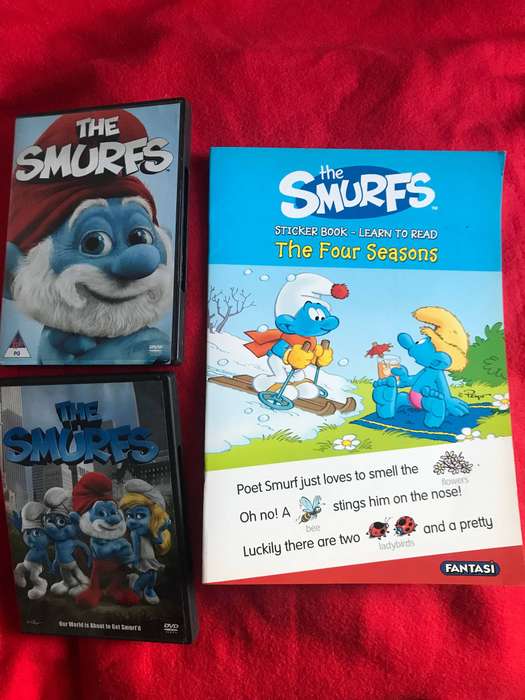 The Smurfs book and 2 DVD