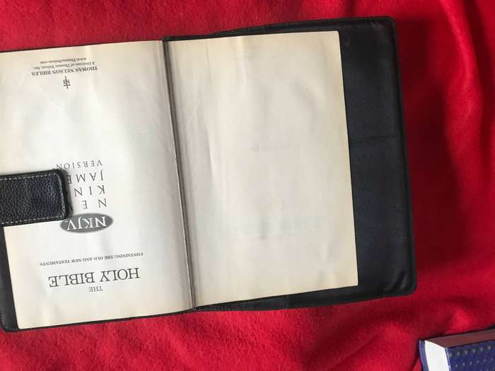 The Holy Bible New King James with leather cover