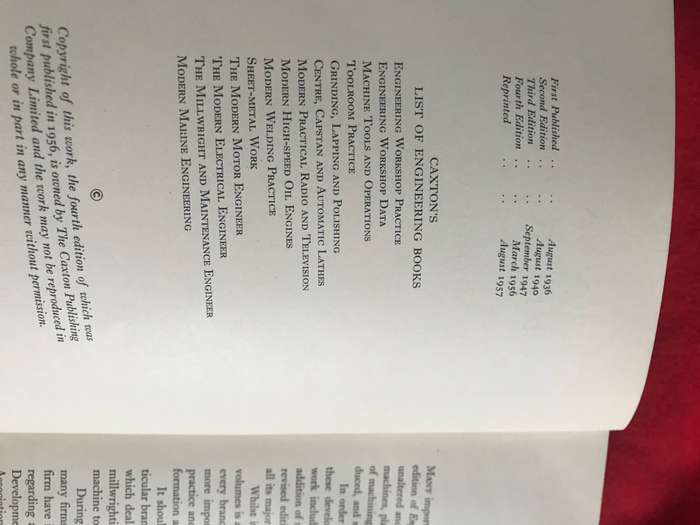 Engineering Workshop Practice 1957 by Arthur W. Judge volume 1 and 2