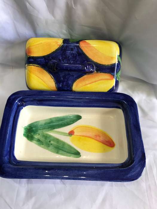 Butter dish hand painted