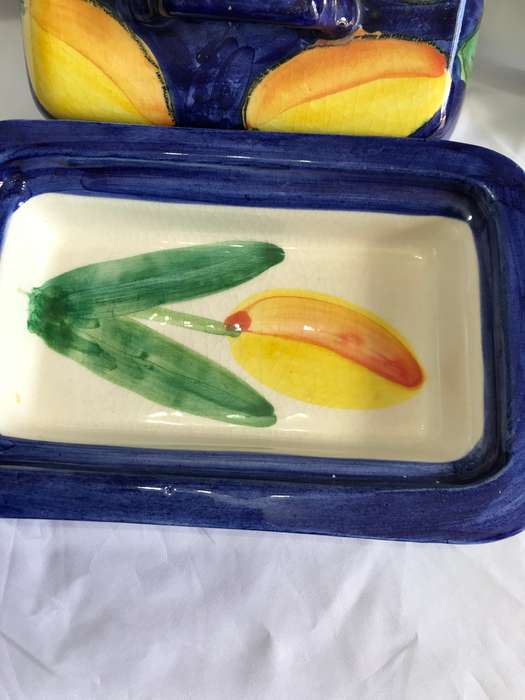 Butter dish hand painted