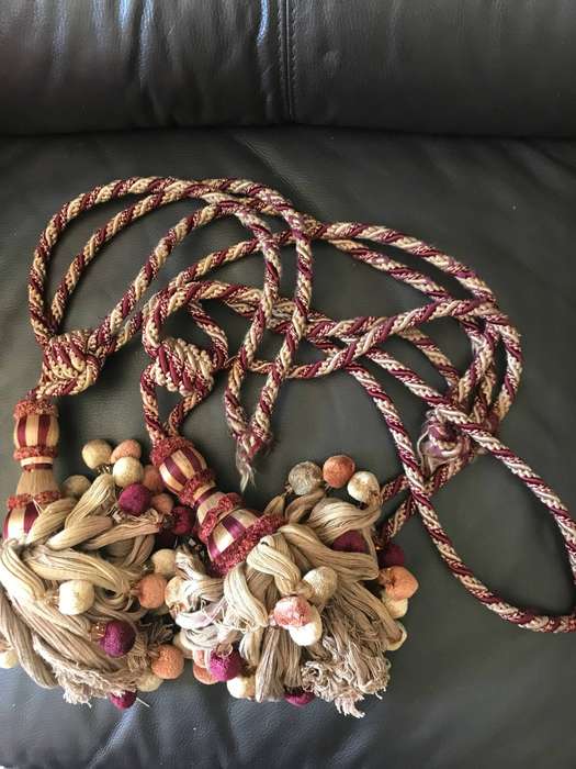 Antique Double Tassel Tiebacks pair
