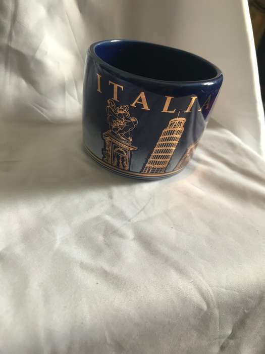 Leaning Tower Of PISA Coffee Mug - Blue & Gold