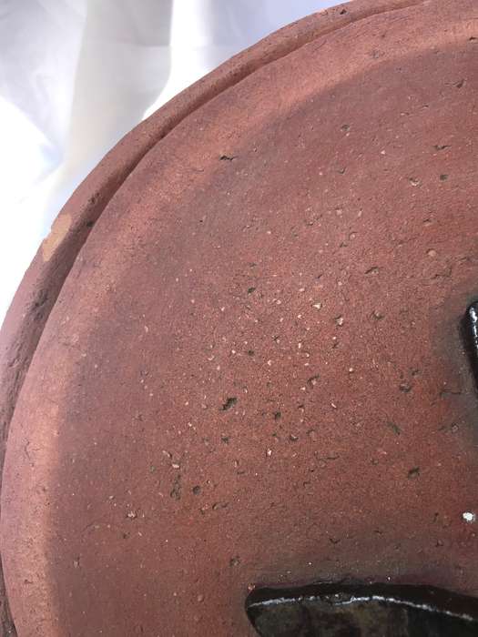 Clay cooking pot with lid glazed inside