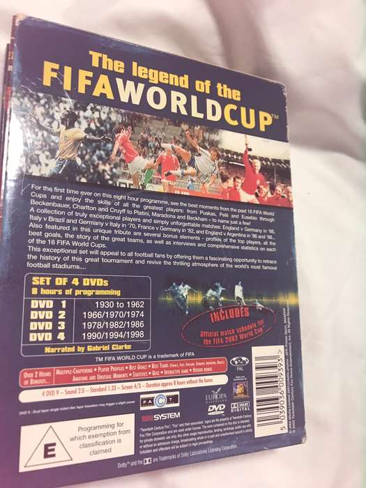 The Legend of the FIFA World Cup Complete Story 1930-1998 DVD 4 added official schedule 2002