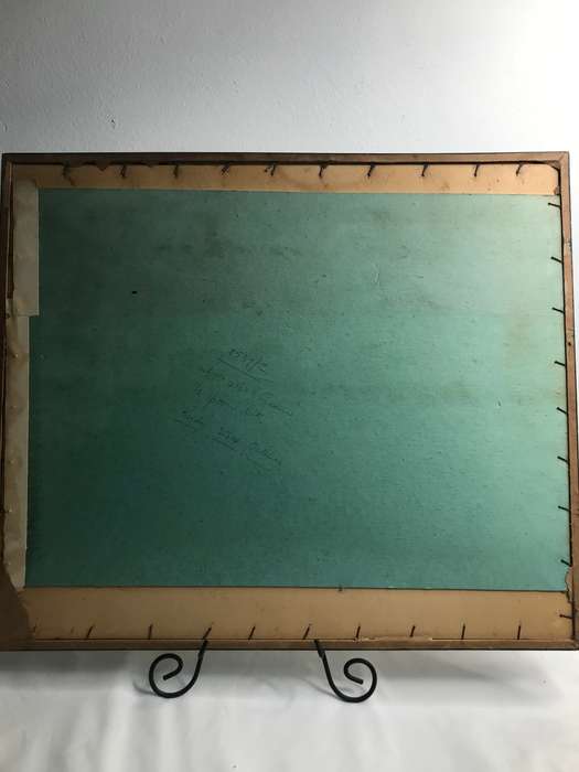 V Turner Water Colour Painting signed dated 1951 mid 20th century frame 55cm x 47cm