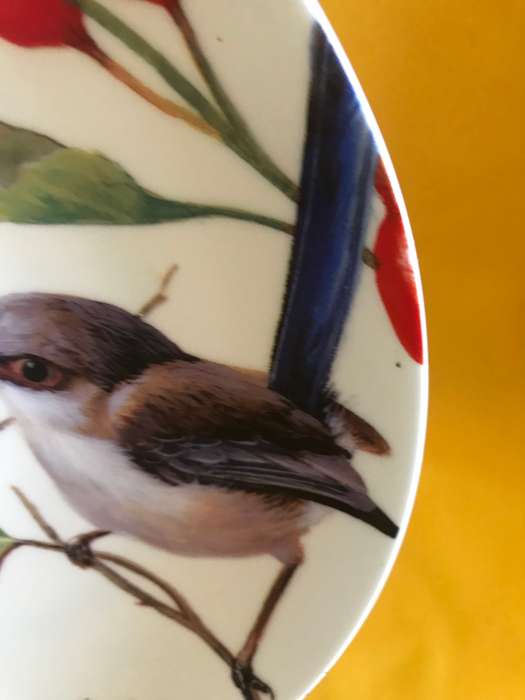 Maxwell and Williams Blue Wrens dish  Bone china  Eric Shepherd  Australian birds