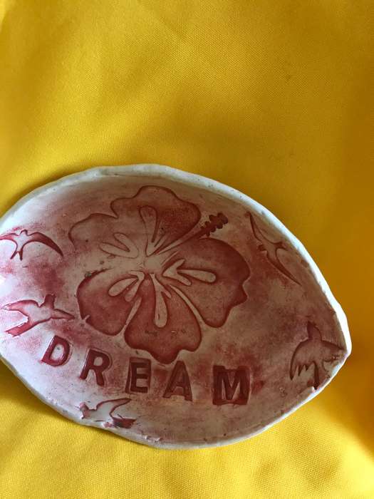 Hand painted decor x2
