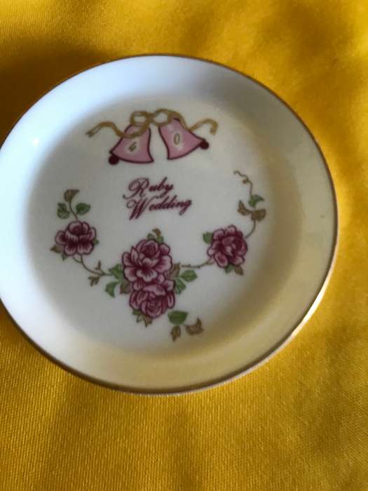 40th Anniversary Ruby Wedding fine bone china Staffordshire made England