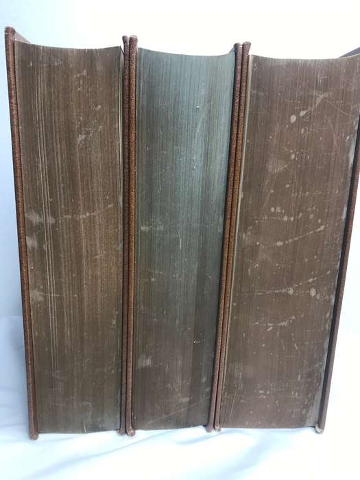 Bible Vintage Adam Clarke Commentary 3 Volume Set Leather Cover Good Condition