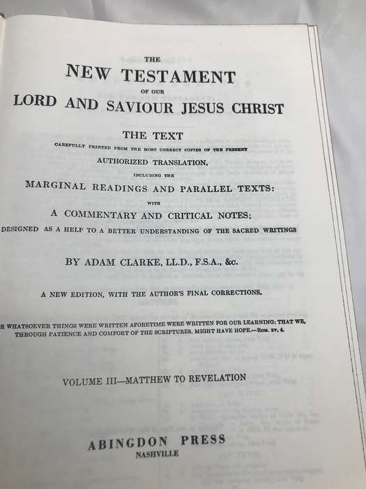 Bible Vintage Adam Clarke Commentary 3 Volume Set Leather Cover Good Condition