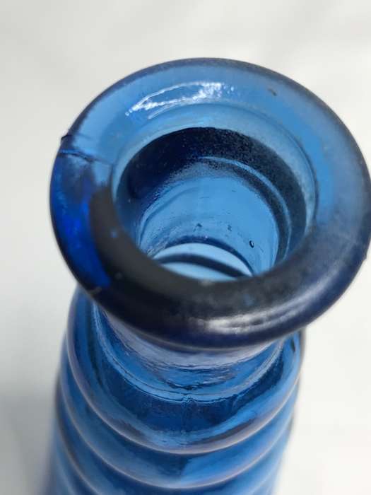 Blue Beehive Bottle or Vase Vintage