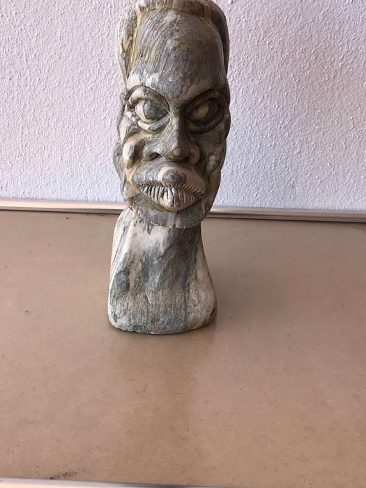 African Bust Soap Stone Male Hand Made