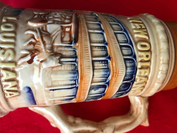 Vintage 3D Design Beer Stein New Orleans Louisiana