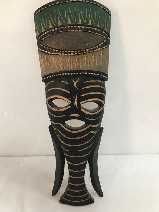 African Tribal Mask with markings 42cm High Hand caved