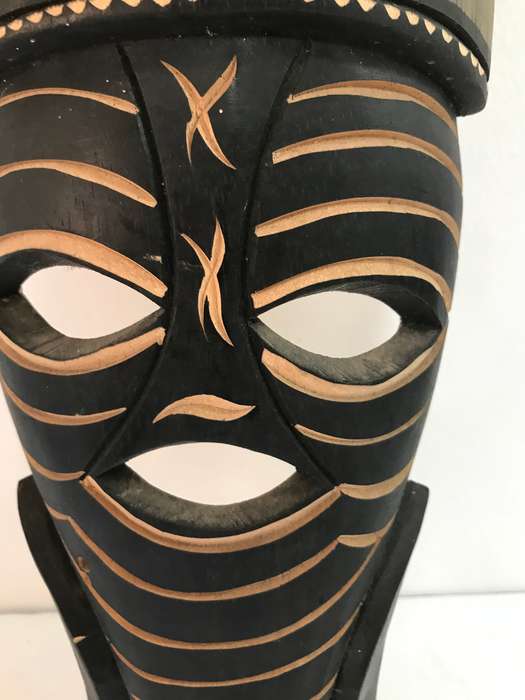 African Tribal Mask with markings 42cm High Hand caved