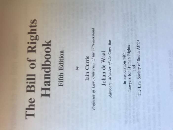 The Bill of Rights Handbook 5th Edition Iain Currie