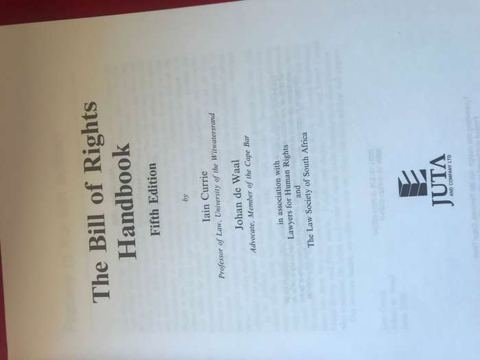 The Bill of Rights Handbook 5th Edition Iain Currie