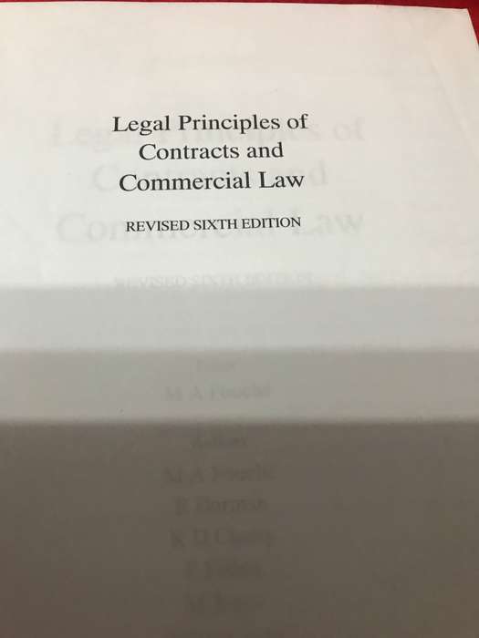 Legal Principles Of Contracts And Commercial Law Revised 6 edition MA Fourie Lexis Nexis