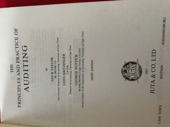 The Principles and Practice of Auditing 6th edition Ian R Taylor