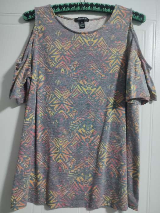 Ladies open shoulder top