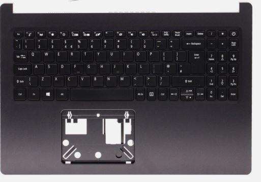 ACER ASPIRE 3 A315-23-A6LY Laptop Black Palmrest Cover 6B.HVTN7.031 Keyboard