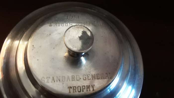 Silver plate Butter Dish  with glass dish inside is engraved 15 cm