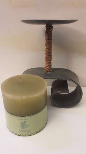Metal Stand and candle