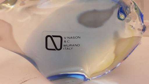 Genuine V Nason & Co Murano Italy Solid Glass Ornament 15 cm x 11 cm