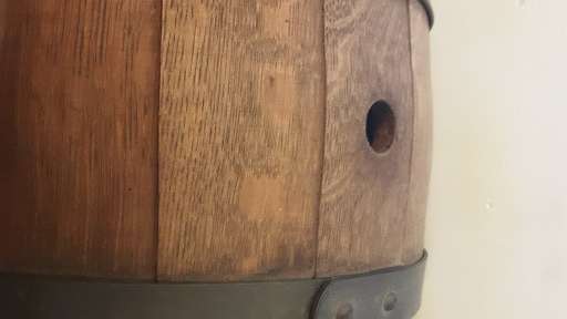 Vintage Wine Barrel with tap and stand  33 cm x 20 cm