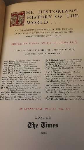 Antique London the Times 1908 The Historians , History of the World Germany , Nederlands