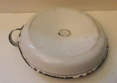 Vintage Enamel Candlestick Holder 17 cm