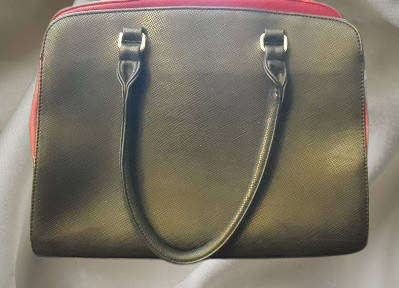 Polo Handbag , black , red and white 36 cm x 26 cm