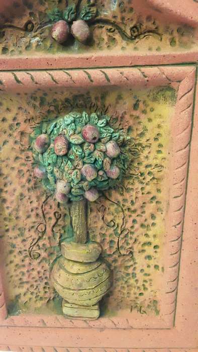 Terracotta Pottery Wall Plaque  19 cm x 27 cm
