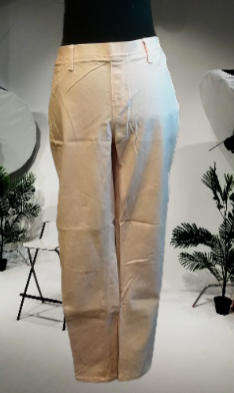 Pink Peach  Cotton Spandex Skinny Leg  Size Label  Large Pants with 2 Pockets at back